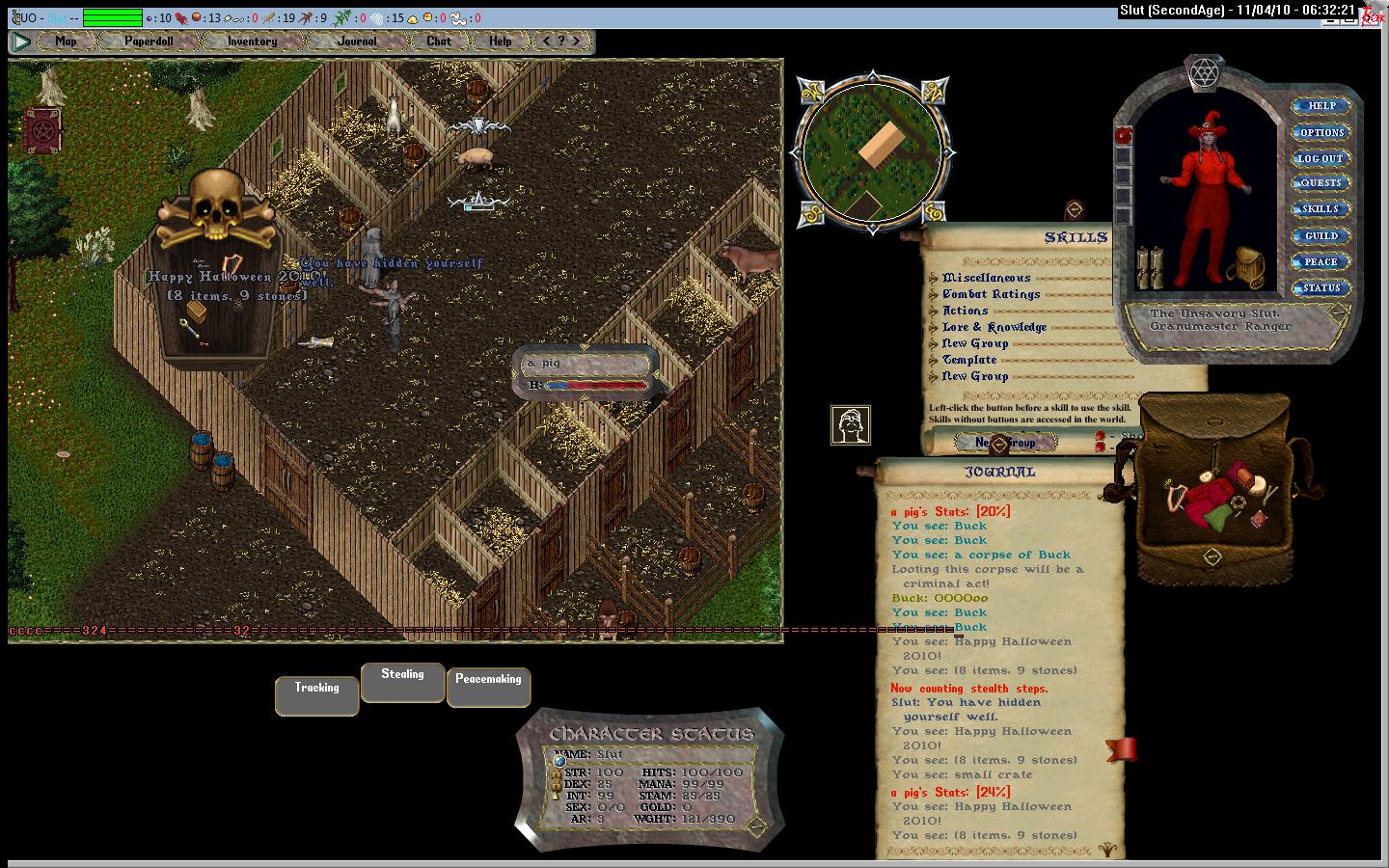 Pic Of the Day for Friday, November 5, 2010!
guy dies after of 30 min epic battle  pigs vs 'Buck' drops Halloween items thanks :P