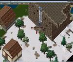 Pic of the day for Thursday, March 1, 2012: Thought this house was neat how it had the cotton and spiderwebs running down the front. Looks like a waterfall.