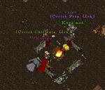 Pic of the day for Monday, August 13, 2012: Orcs partying in our broken fort (thanks UOSA!).  The drunken Klerggoth (Chief) balances food on his head!   P.S.  FIX OUR FORT!