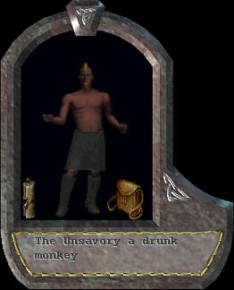 a drunk monkey